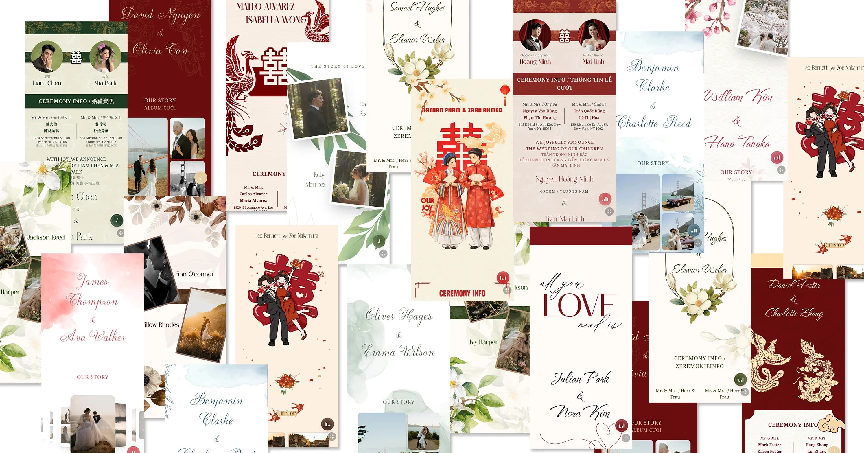 Beautiful online wedding invitations – Create free wedding invitations at ChungDoi