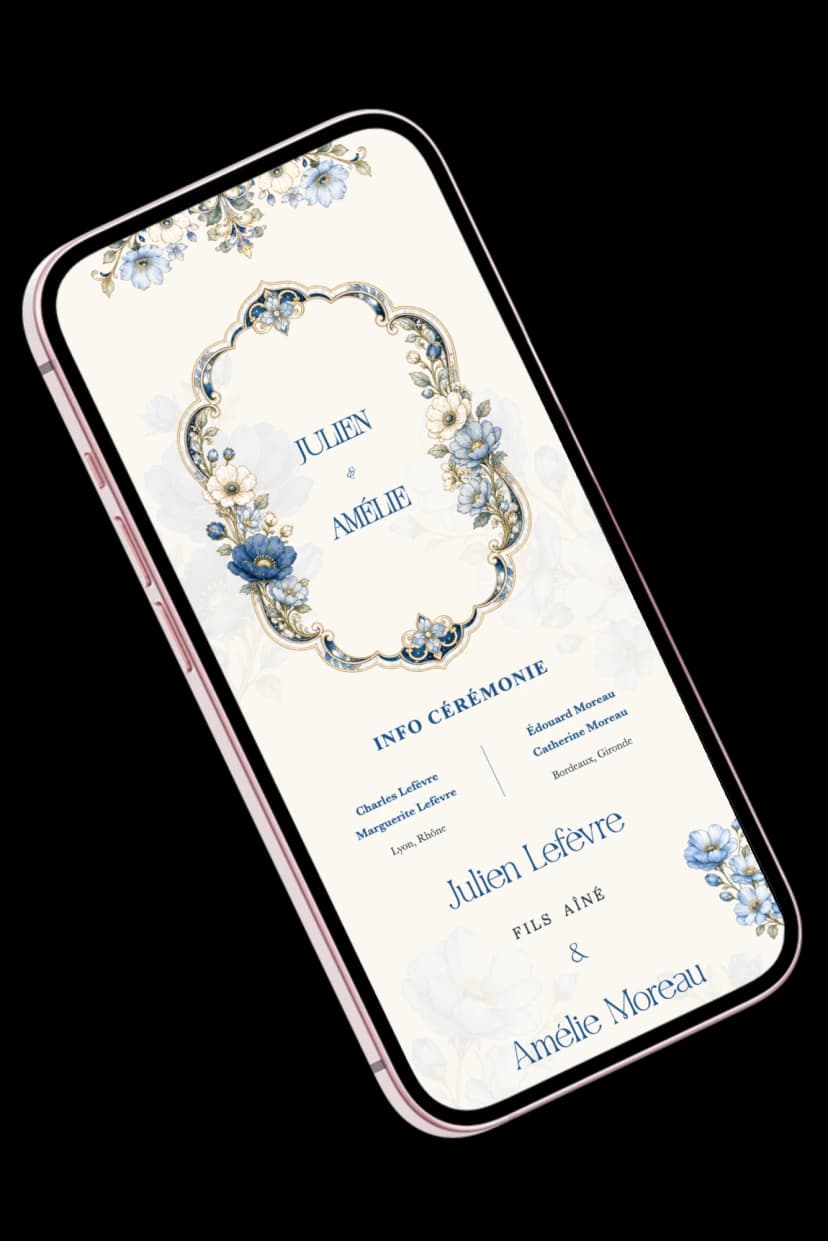 Exemple de faire-part de mariage en ligne ChungDoi