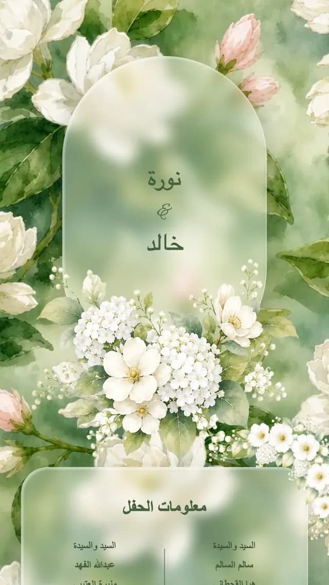 الدعوة نفسها معروضة بعدة تصاميم مختلفة
