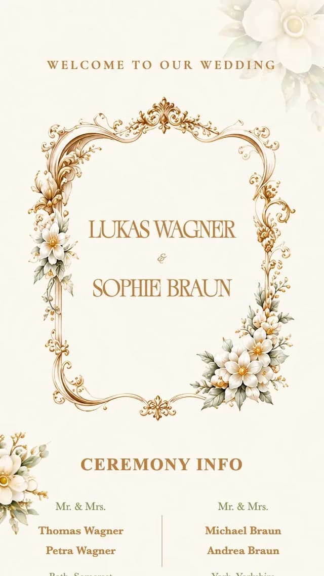 Dieselbe Hochzeitseinladung in mehreren Designs