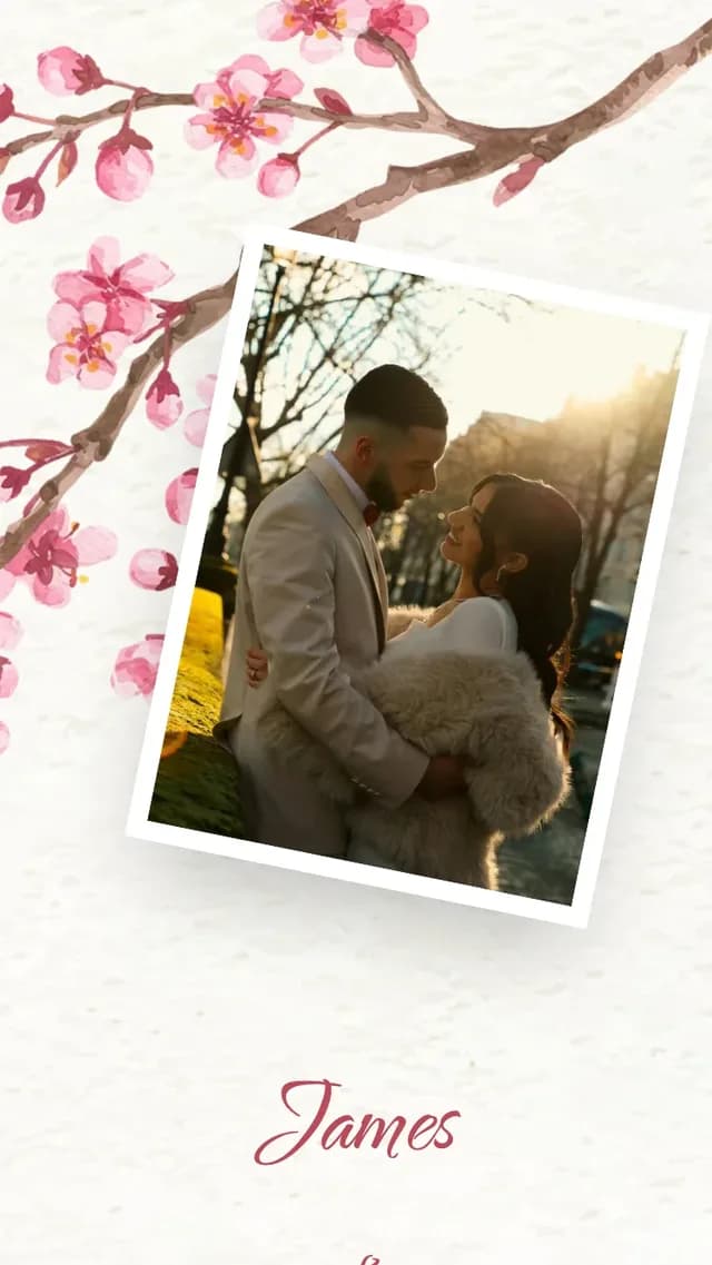The same wedding invitation shown in several different designs