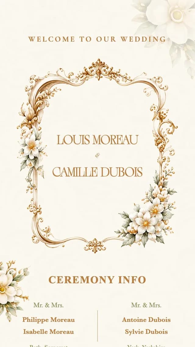 La même invitation de mariage présentée dans plusieurs designs