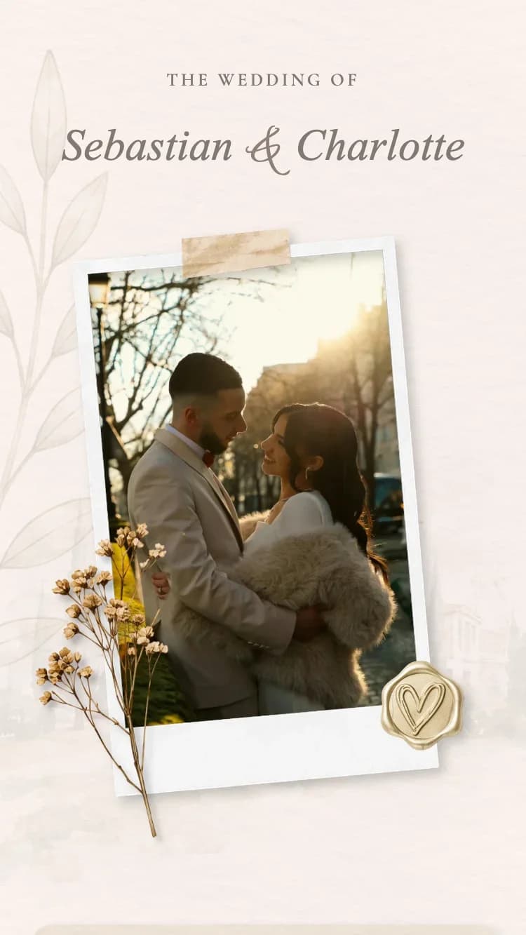 Minimalism - Brown - Online Wedding Invitation Template