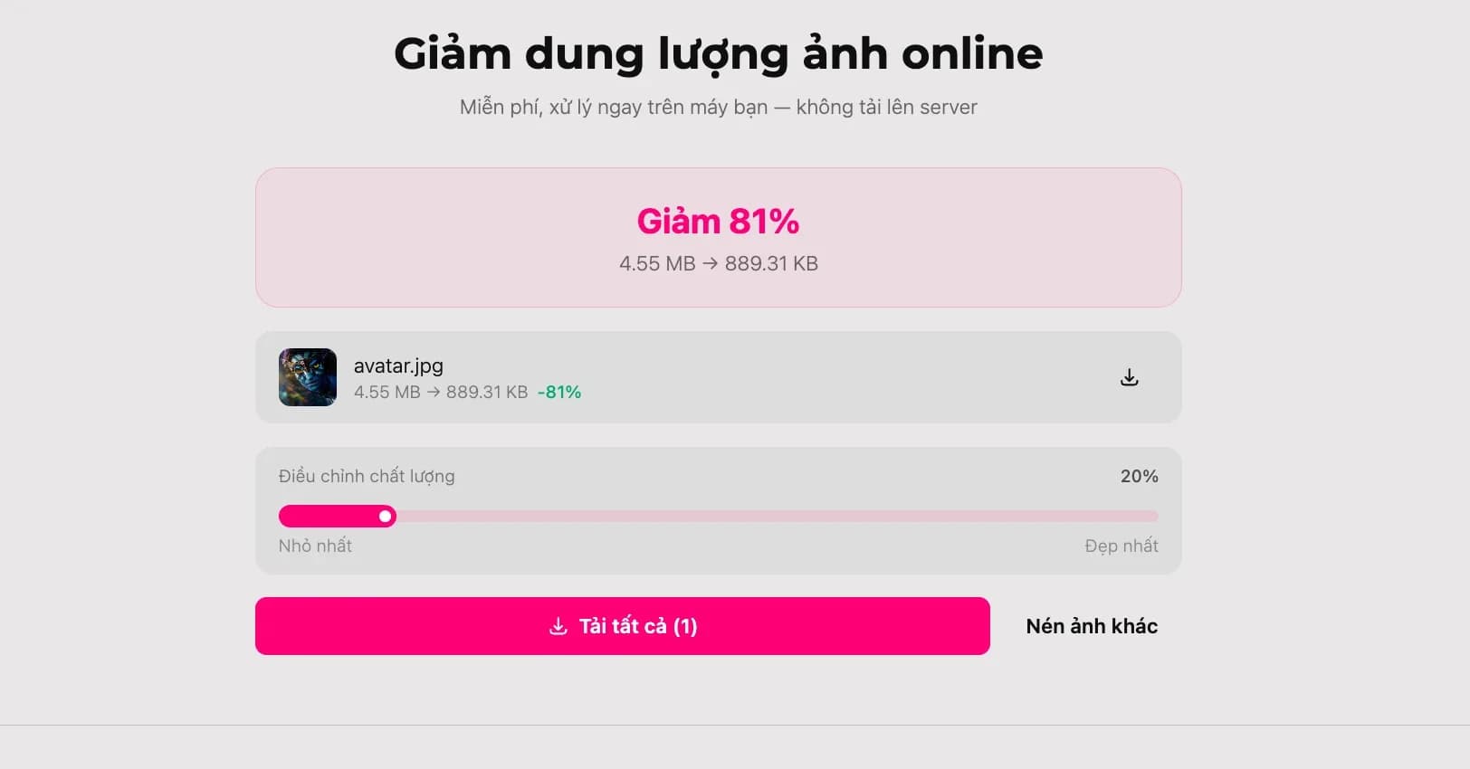 Giảm Dung Lượng Ảnh Đẹp Mà Nhẹ - Hướng Dẫn