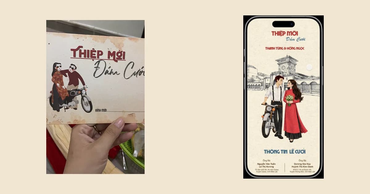 Thiệp cưới giấy hay điện tử: cách mời tinh tế