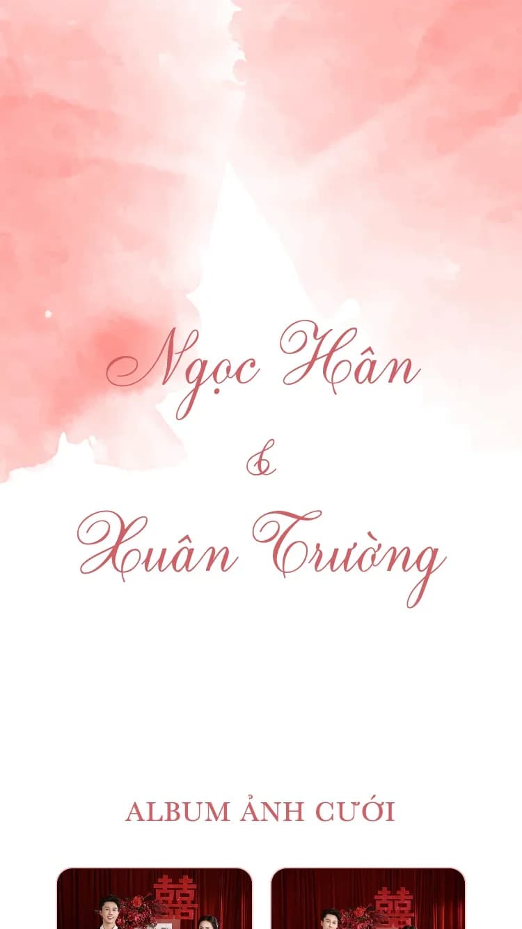 Vườn Xuân - Đỏ - Mẫu thiệp cưới online