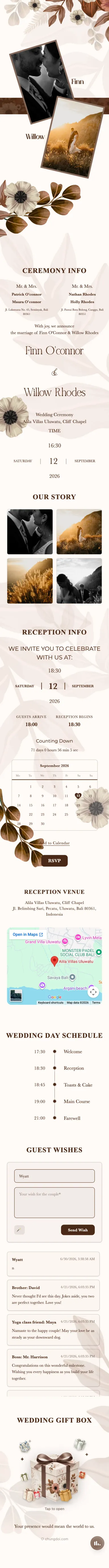 Boho Floral - Brown